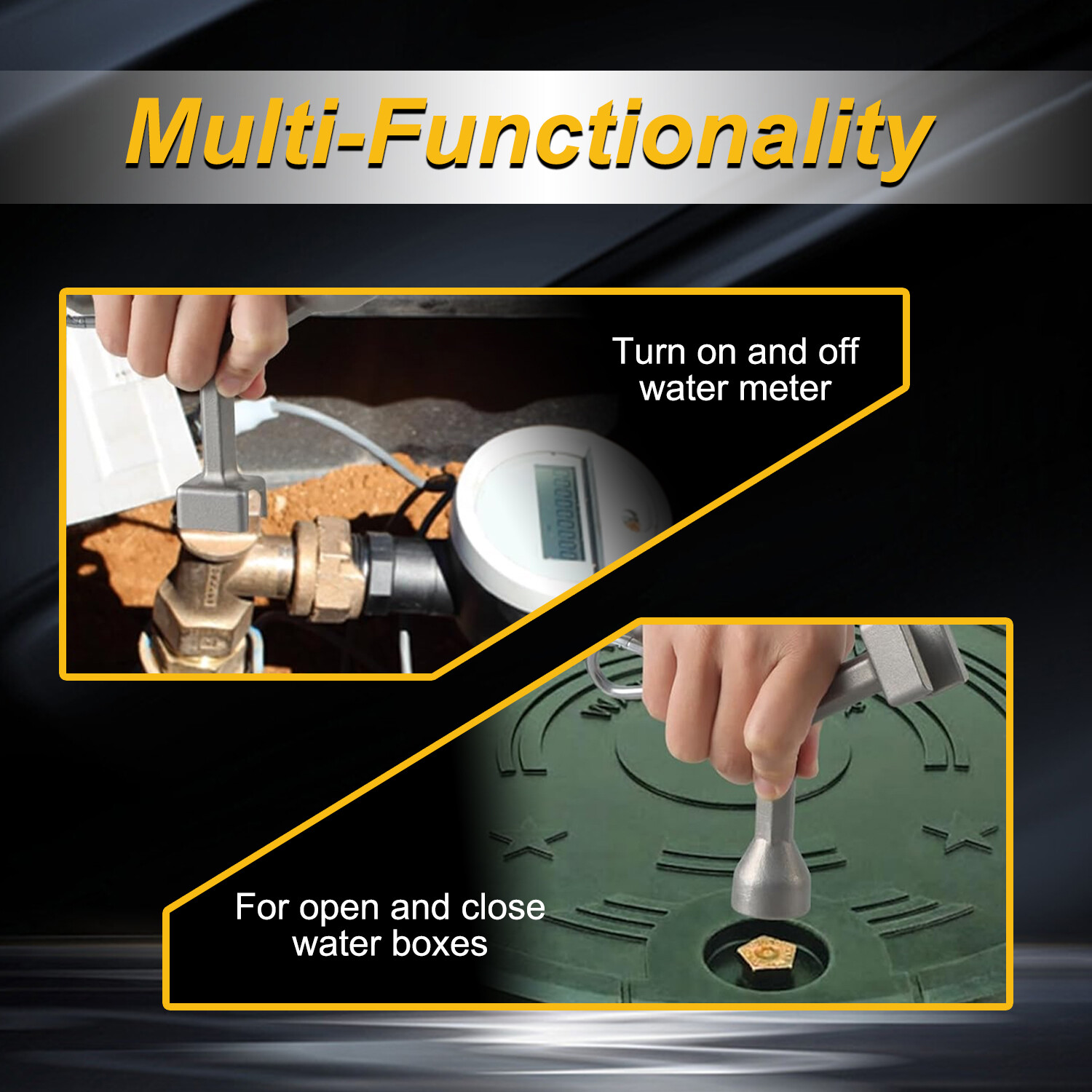 NEW Multi-Purpose Wrench Tool for Water Meter Valve Shut Off