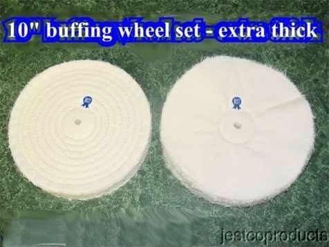 Buffing Wheel set 10 inch 120ply extra thick aluminum