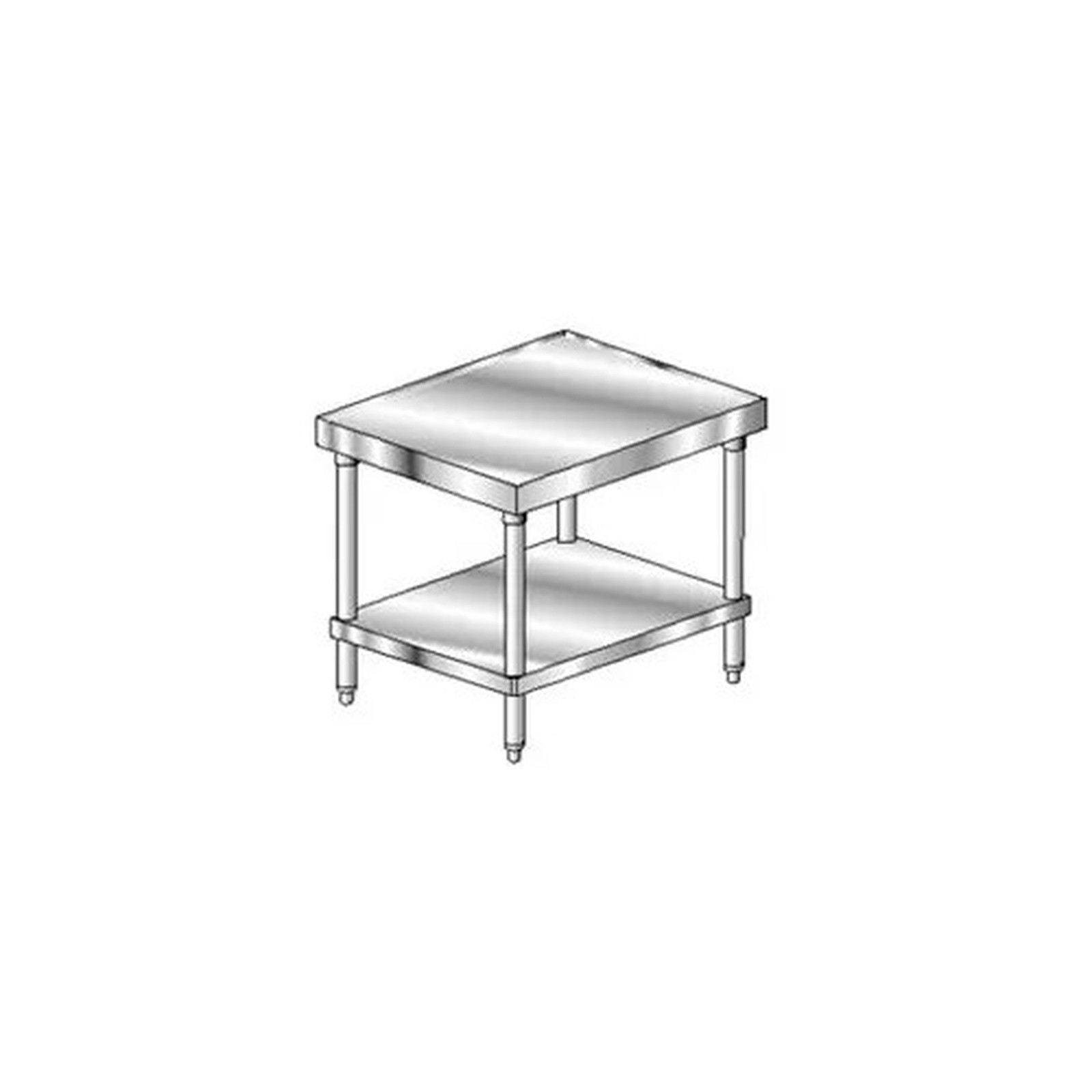 Mixer Stand W/ Undershelf, 16 Ga 430 Stainless Steel Top, 24"W x 24"D
