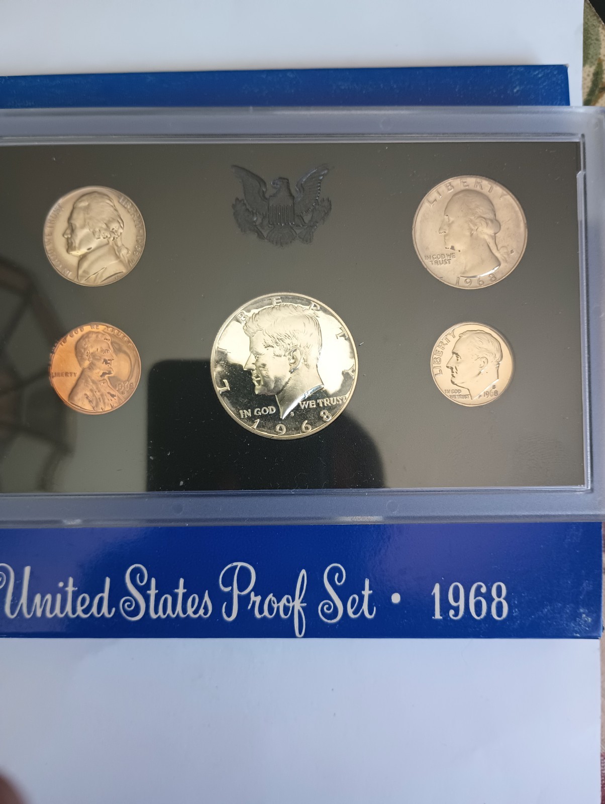 1968 Proof Set With Cameo Silver Kennedy Half Dollar In OGP