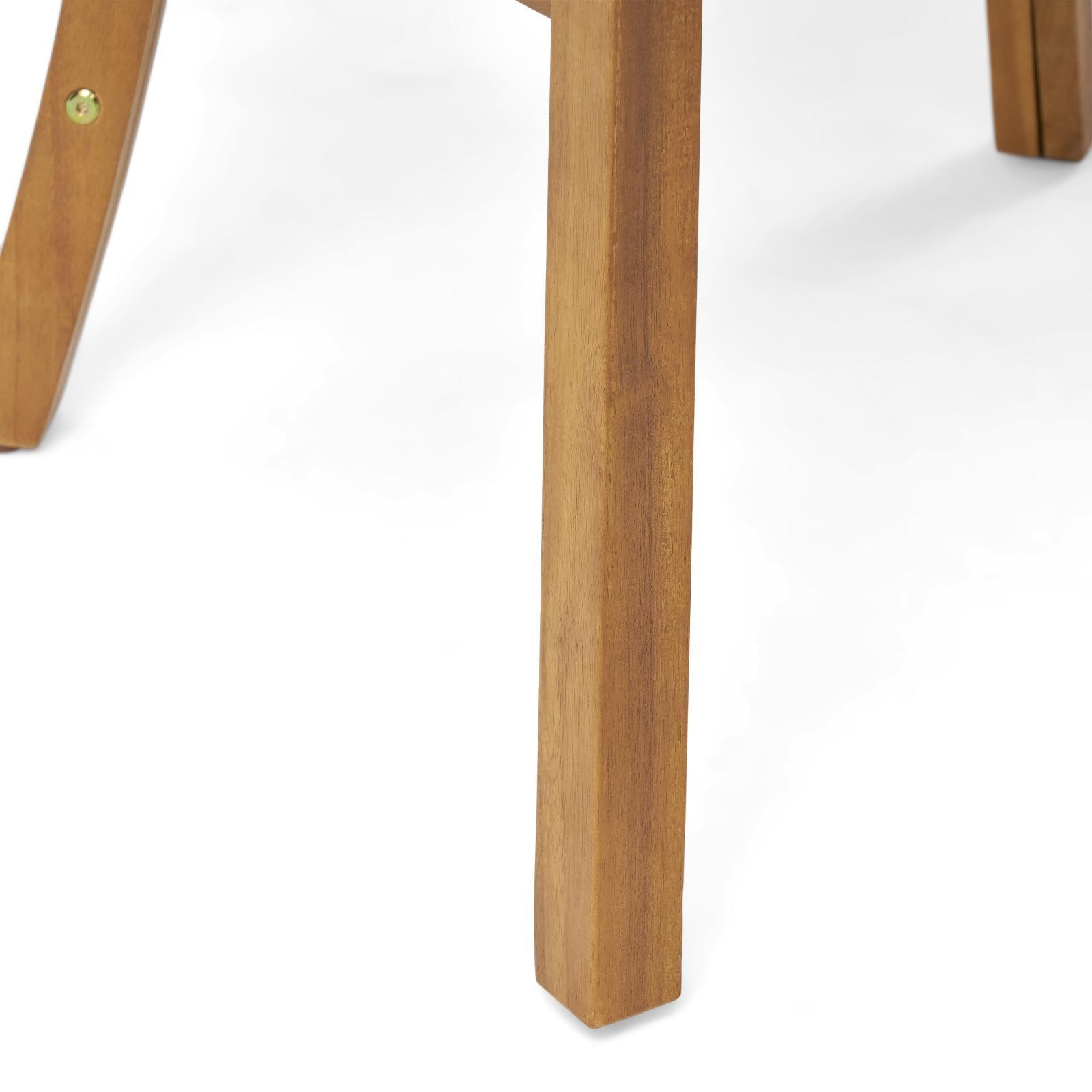 Outdoor Dining Chair, Acacia Wood Frame with Water-Resistant Cushions and Open