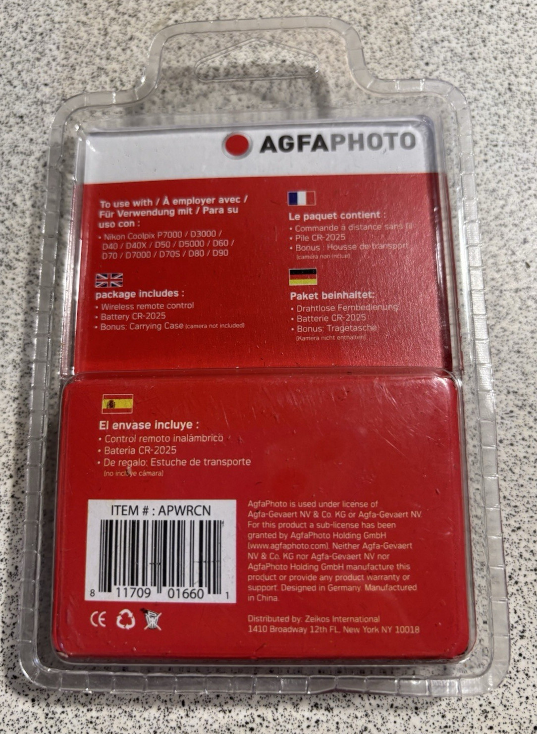 AgfaPhoto Wireless Remote Control for Nikon Camera New Sealed
