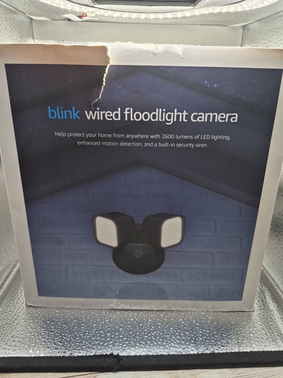 NEW Blink Wired Floodlight Camera HD Smart Security Cam Alexa Sealed - Black