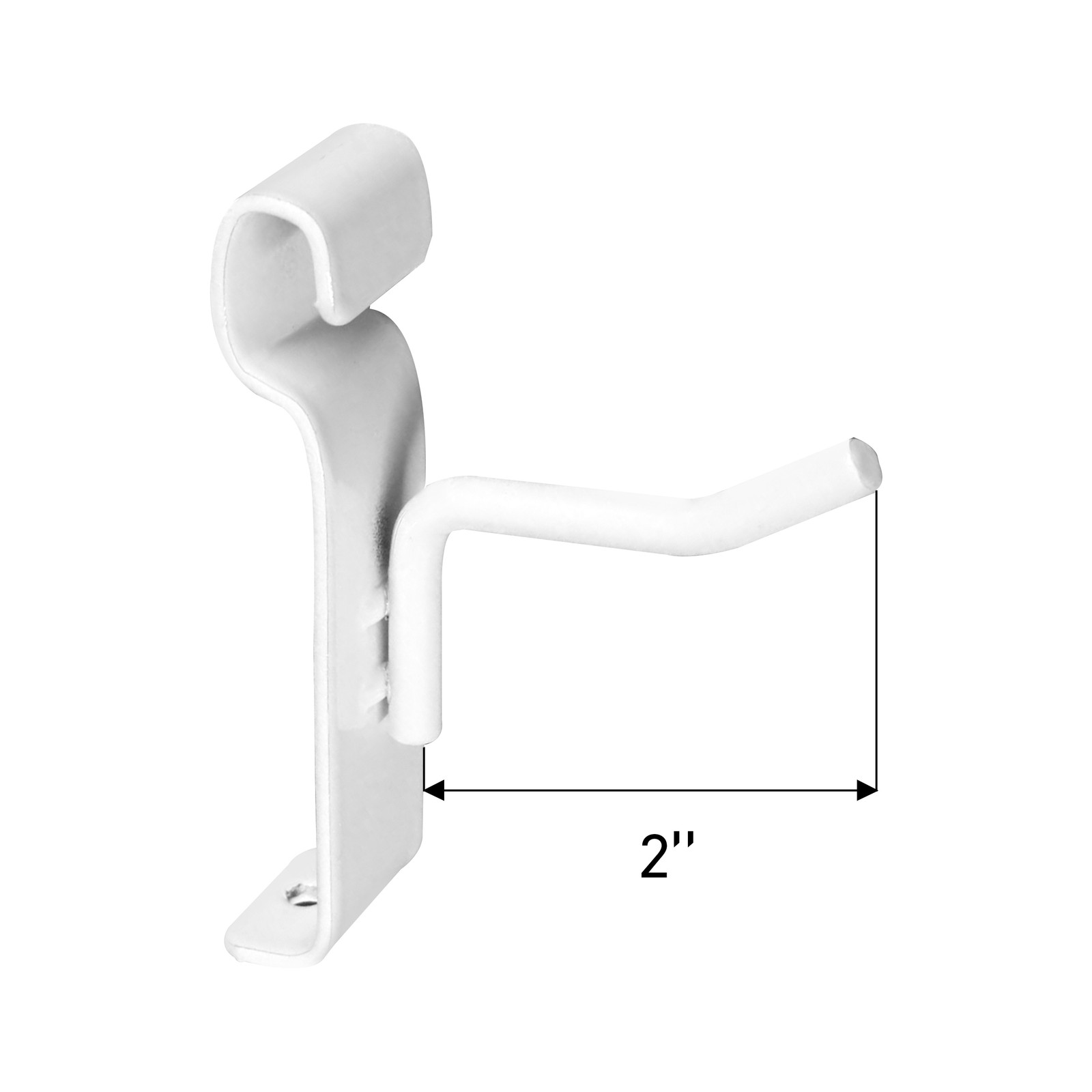 SSWBasics 2 inch White Peg Hook for Wire Grid - Pack of 50 - Durable Grid Wall