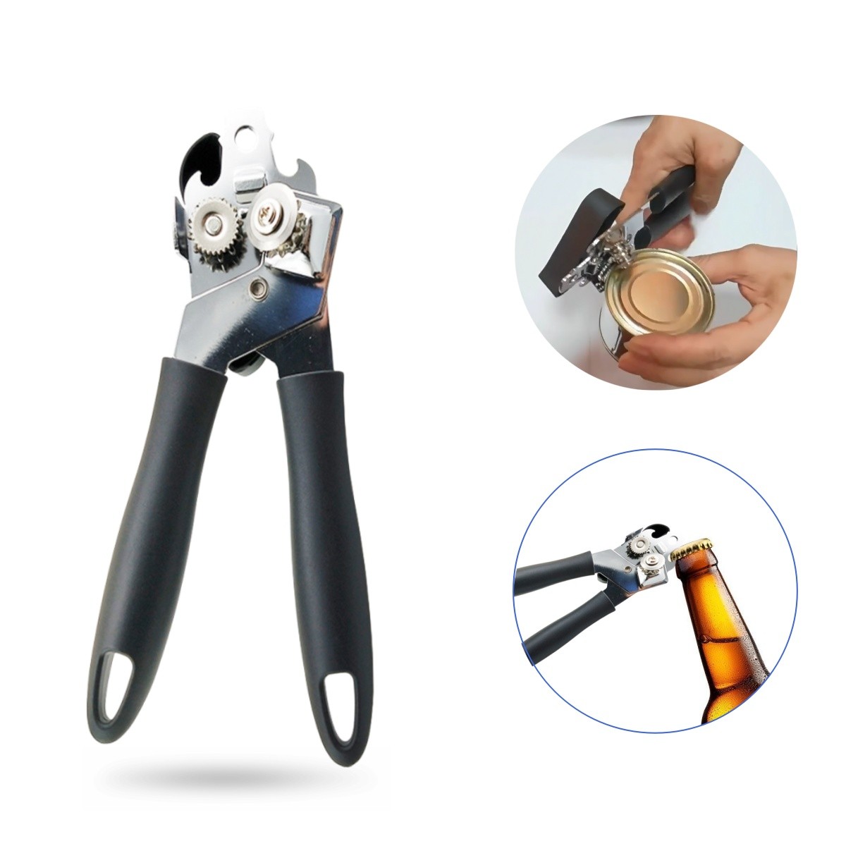 Tool Can Food Kitchen Smooth Cut Bottle Opener Jar Camping Tin Stainless Steel