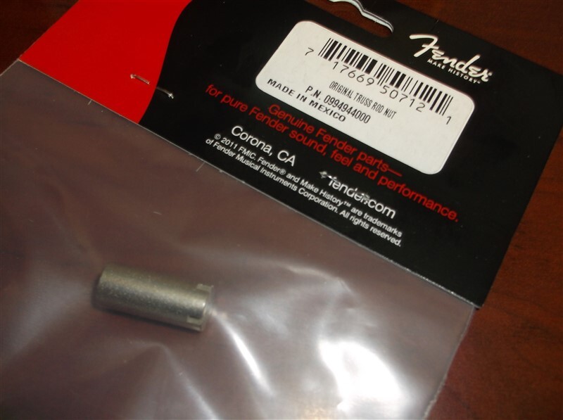 NEW Genuine Fender Original Series Strat/Tele Truss Rod Nut, 099-4944-000