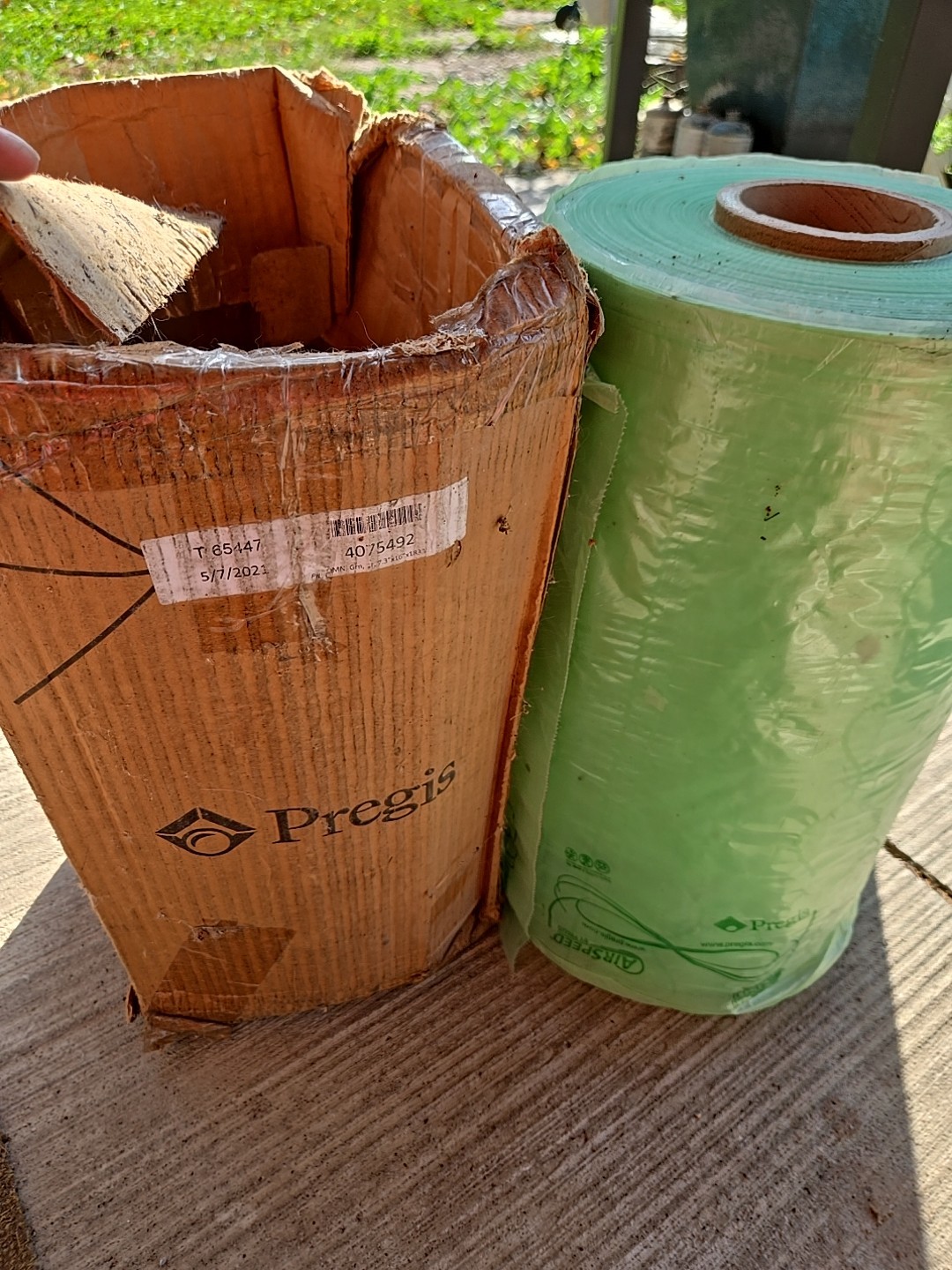 Pregis 4075492 AirSpeed Air Pillow Film Roll Green 7.3" x 16" x 1833'