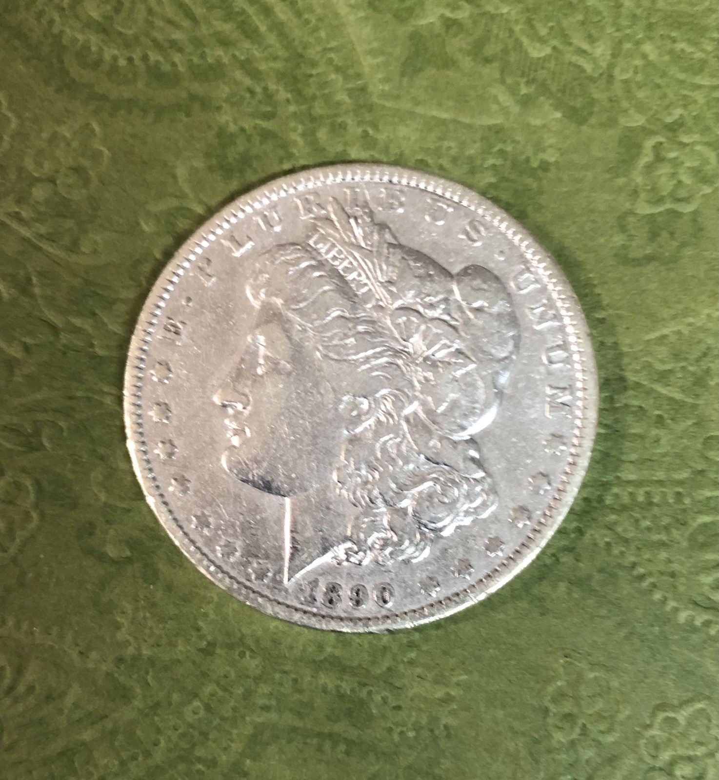 The beautiful 1890 Morgan Silver Dollar -VF-Very Fine