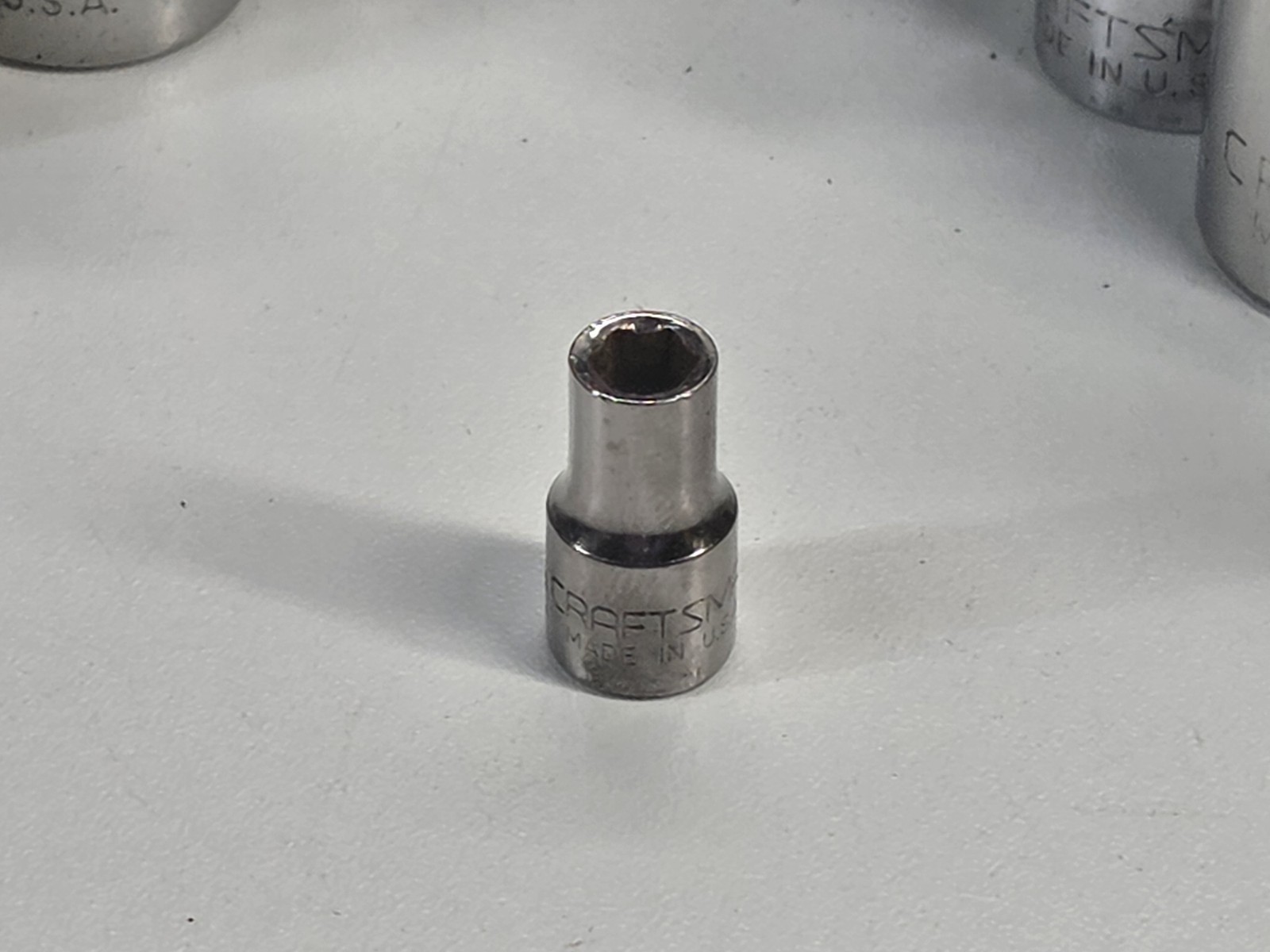 Craftsman 43492 7/32" 6pt Socket 1/4" Drive Inverted G1 Series USA 4765