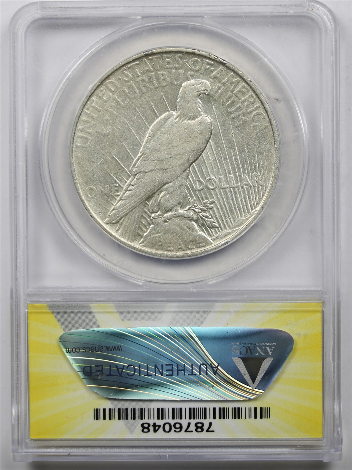 1927-D $1 ANACS AU 53 Details (Cleaned) Peace Silver Dollar