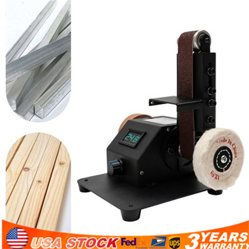Belt Sander Bench Grinder Knife Sharpener Tool w/10 Belts Table Polishing Sander