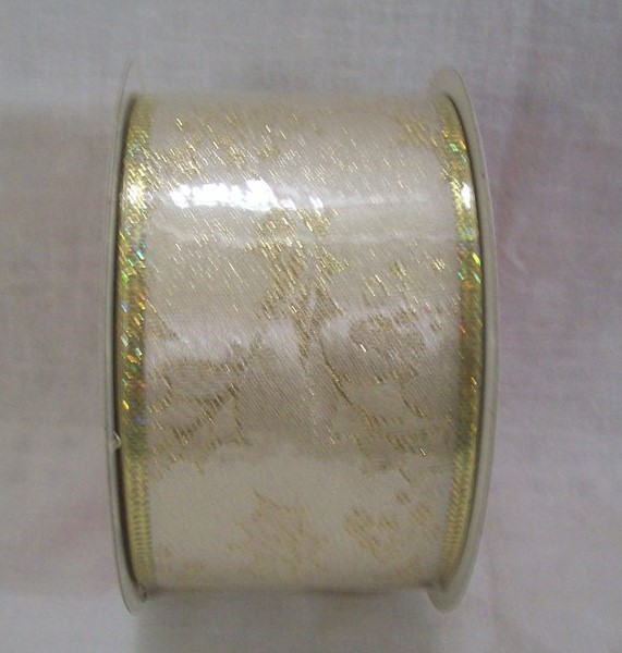 NEW Gold Holly Ribbon 10 Yards x 2.5" wide