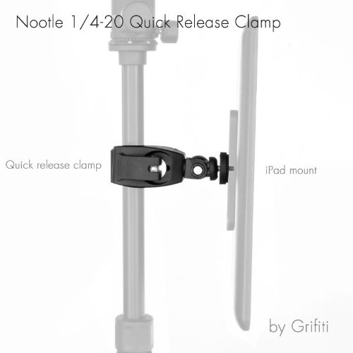 Nootle Quick Release Pipe Clamp 1/4 20 Thread Camera & Nootle Mount For Tripod M