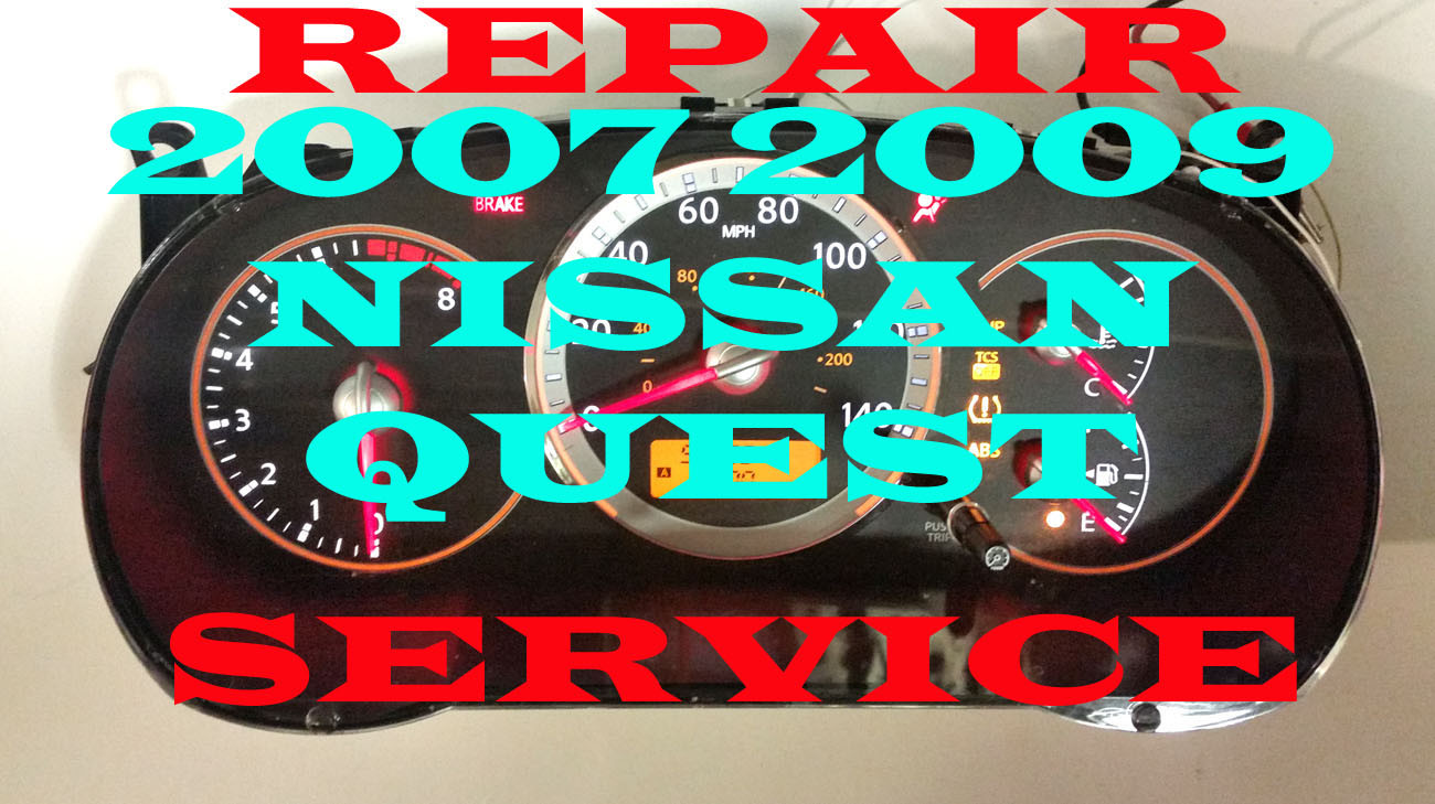 2007TO 2009 FITS NISSAN QUEST INSTR CLUSTER SOFTWARE & ODOMETER CALIBRATION