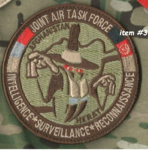 JOINT AIR TASK FORCE HERAT AFGHANISTAN INTEL-SURVEILLANCE-RECON vêlkrö OD PATCH