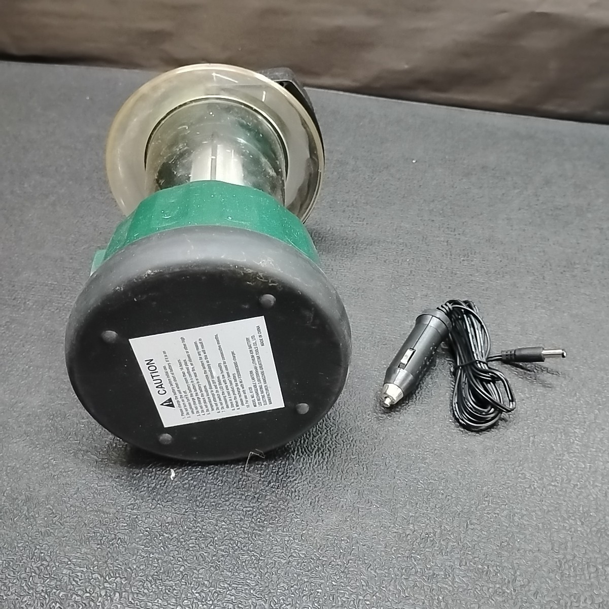 10" Green Plastic LED Rechargable Light camping Flashlight Lantern
