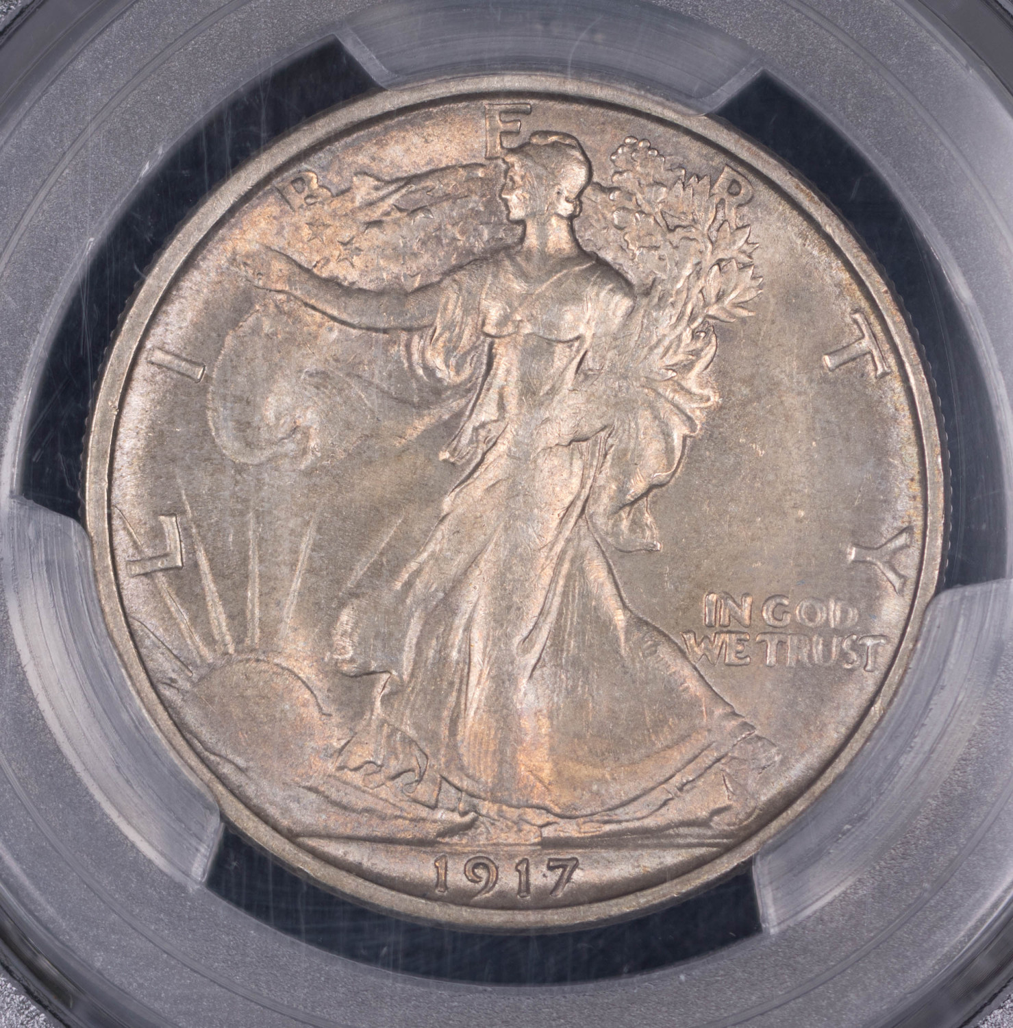 1917 S Half Dollars Liberty Walking PCGS MS-63 Reverse