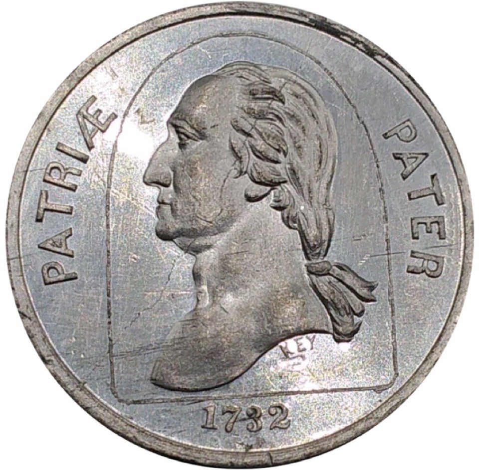(1860) New York NY 308wm Ezra Hill Merchant Token George Washington