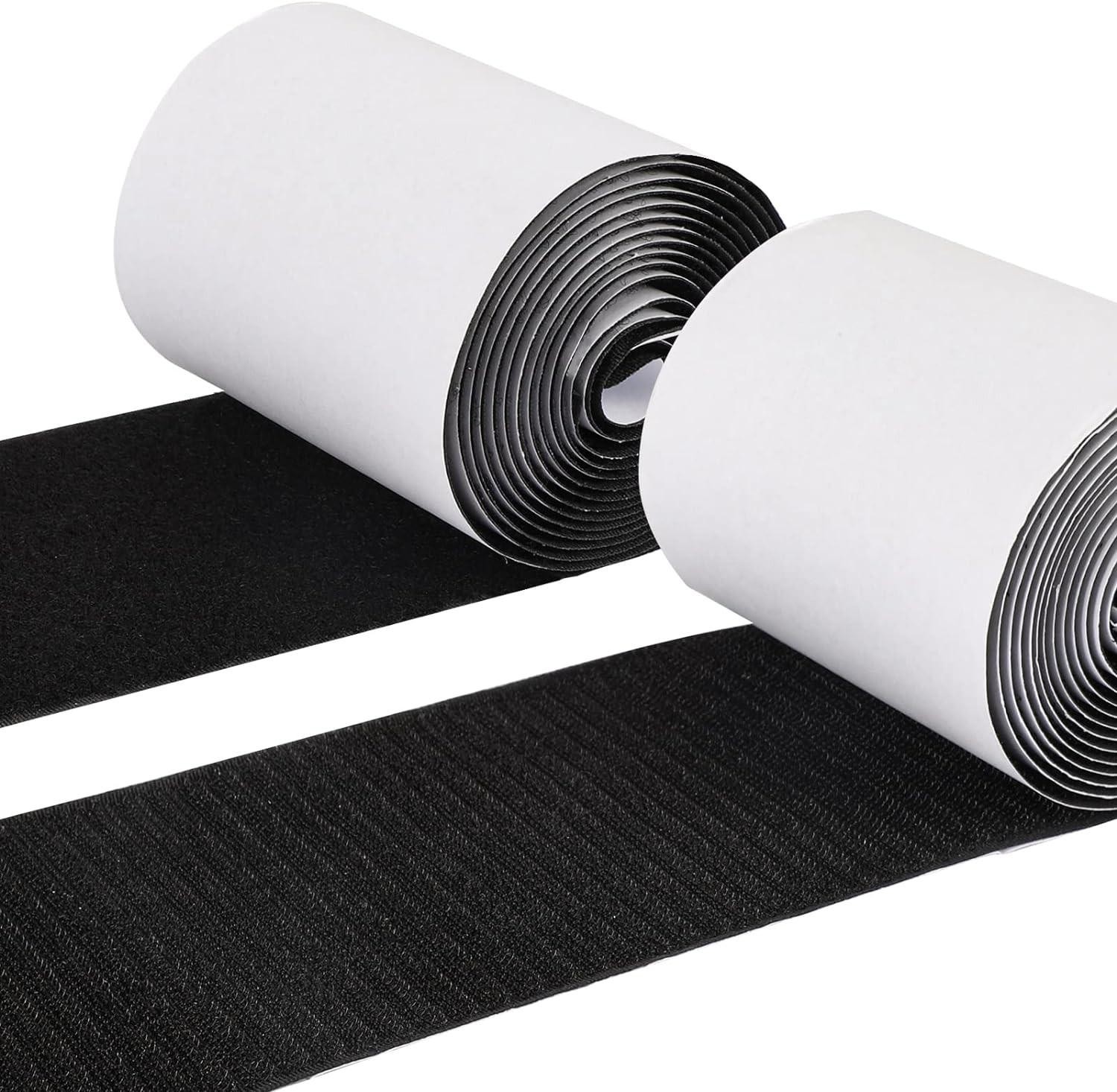 4 Inch X 9 Feet Hook and Loop Tape for Couch Cushions, Strips with Adhesive, Nyl