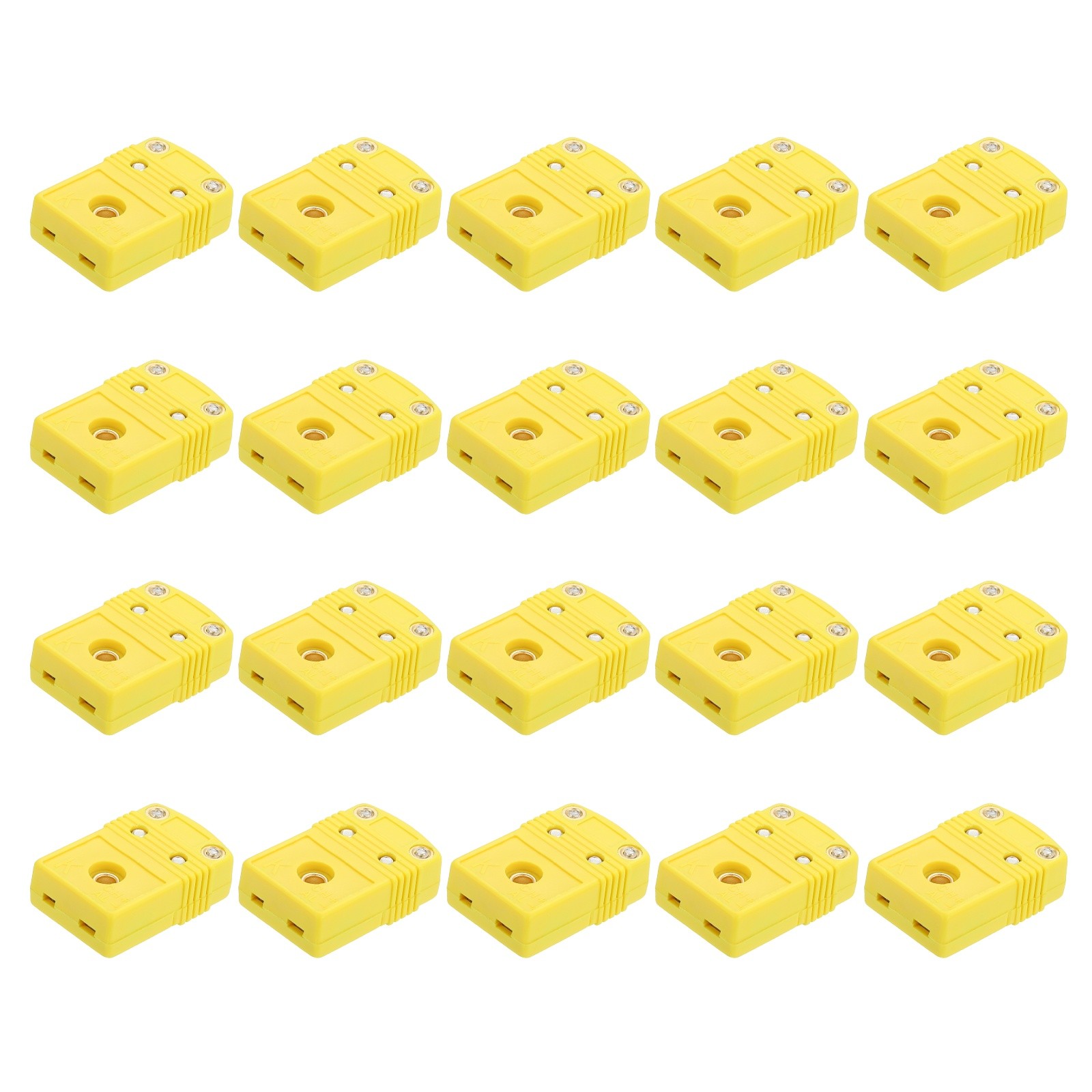 20pcs K Type Thermocouple Wire Connectors Female Plug Adapter Temperature 220°C