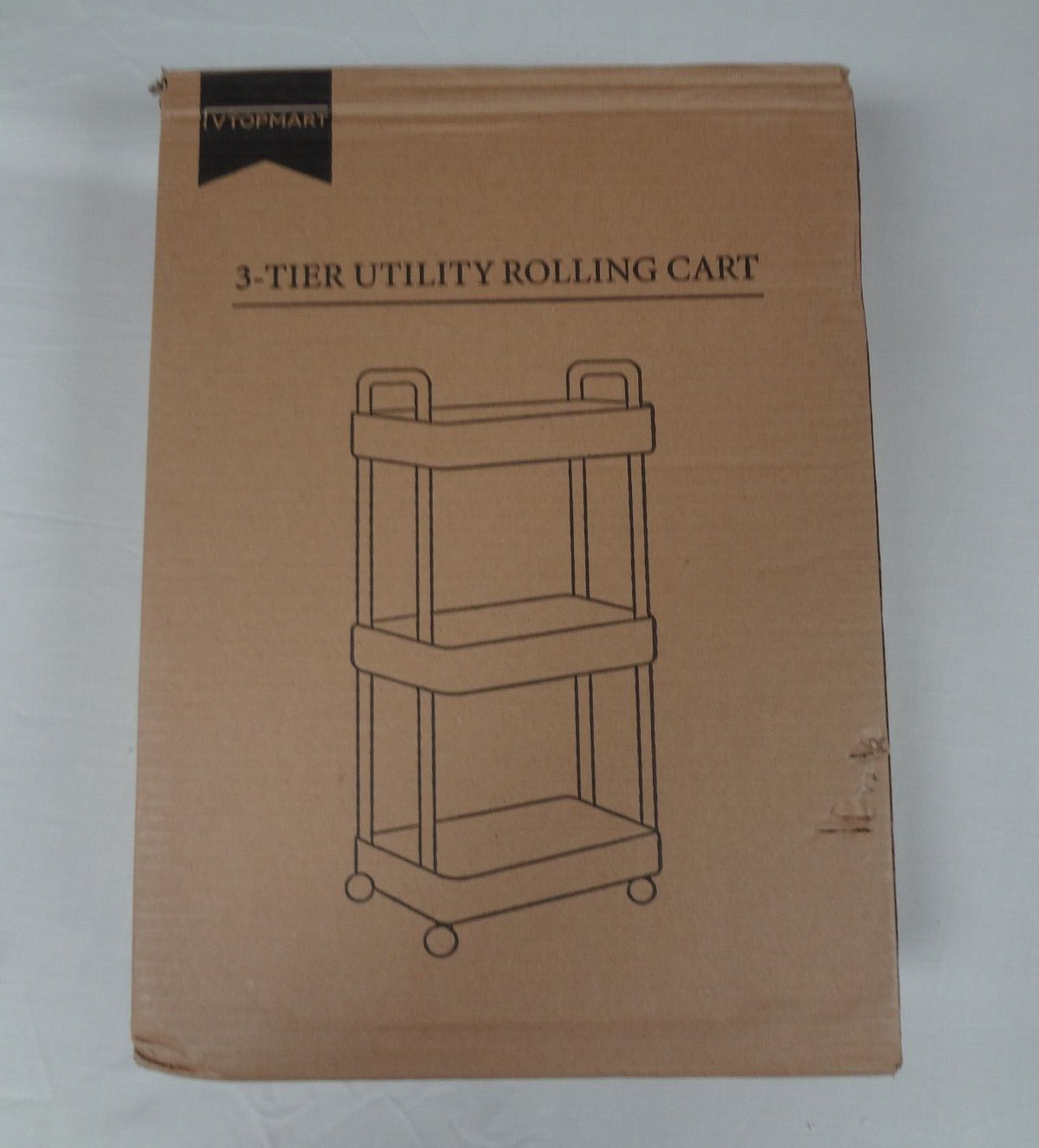 3-TIER UTILITY ROLLING CART - NEW IN BOX