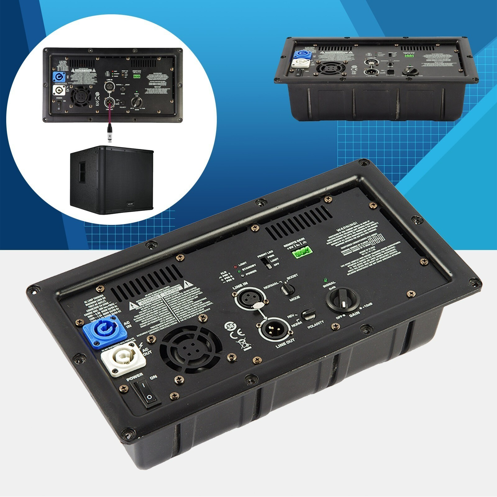 Professional Power Amplifier Subwoofer Continuous Class D Active Power Module