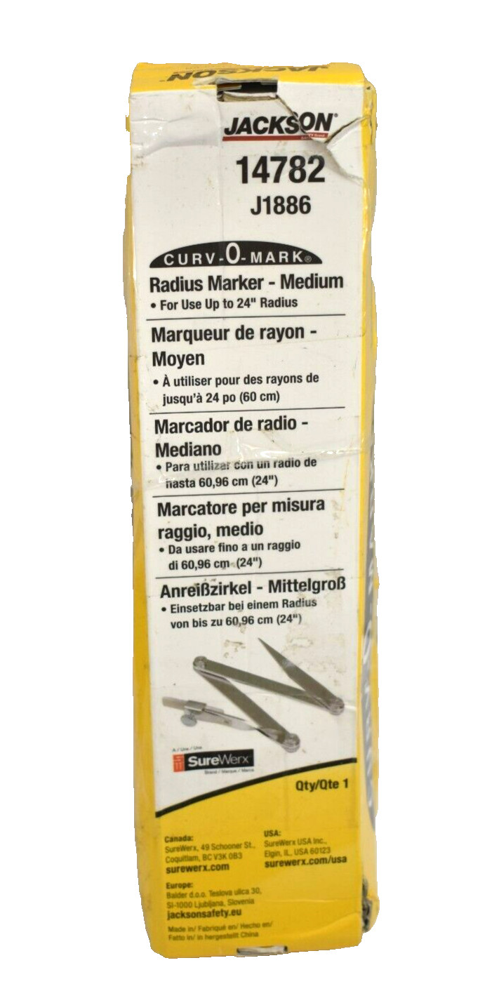 Jackson Safety Radius Marker Medium Size 14782 Round Gauge Measuring Tool