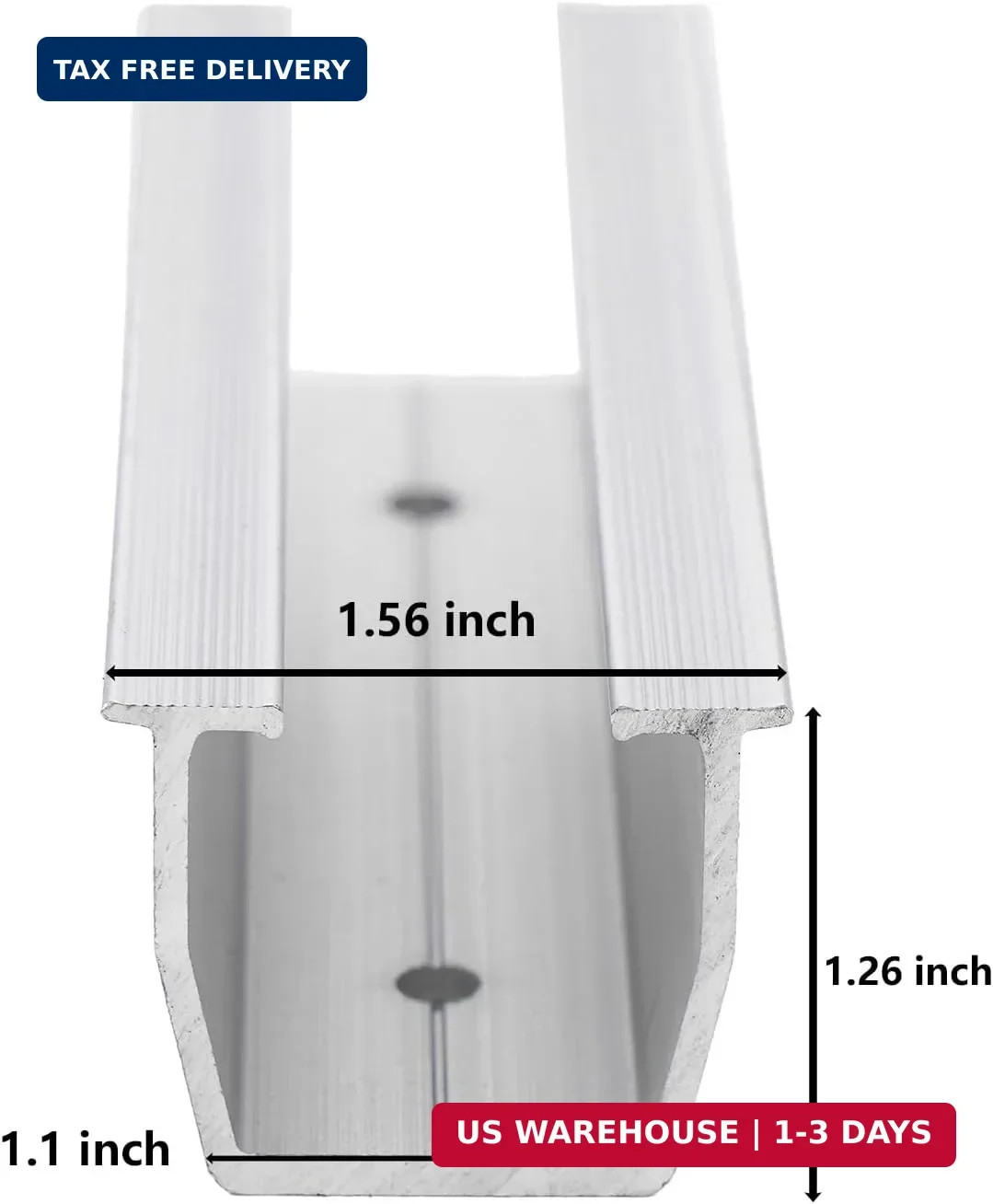 Solar Panel Mounting Brackets in A Row Assembly | for Panel Thickness 1.18"-1.38