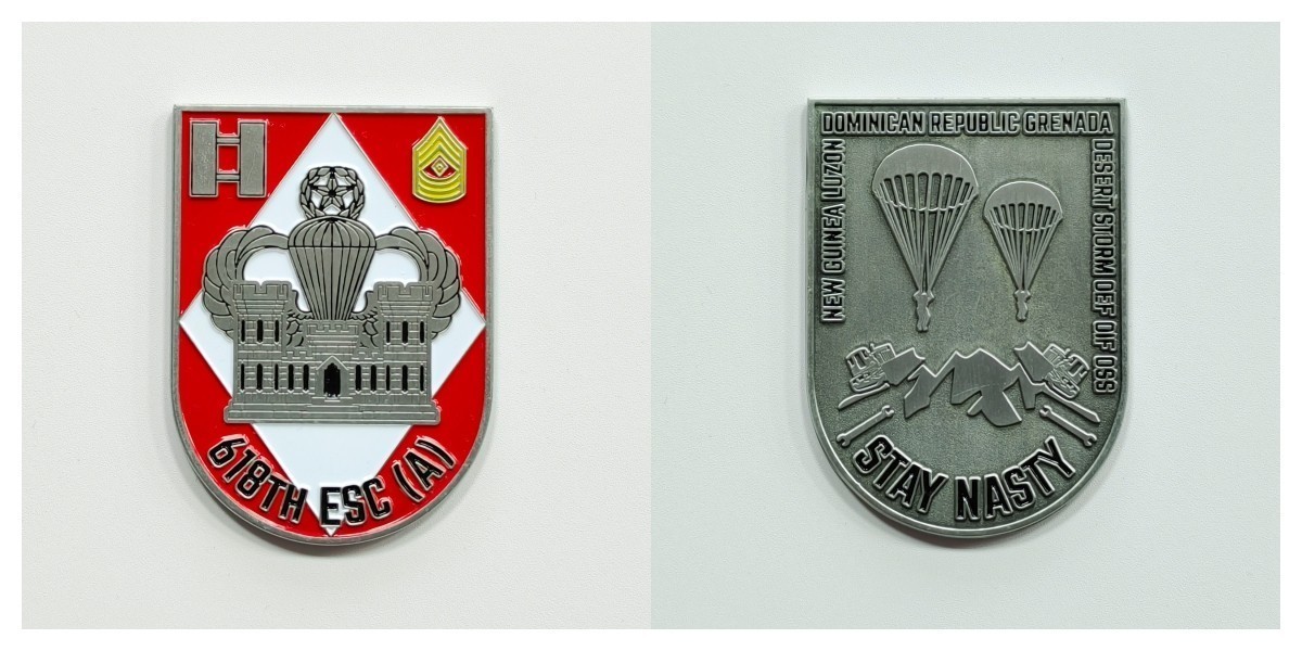 618th Engineer Support Company (Airborne) "Stay Nasty" Challenge Coin  2#1