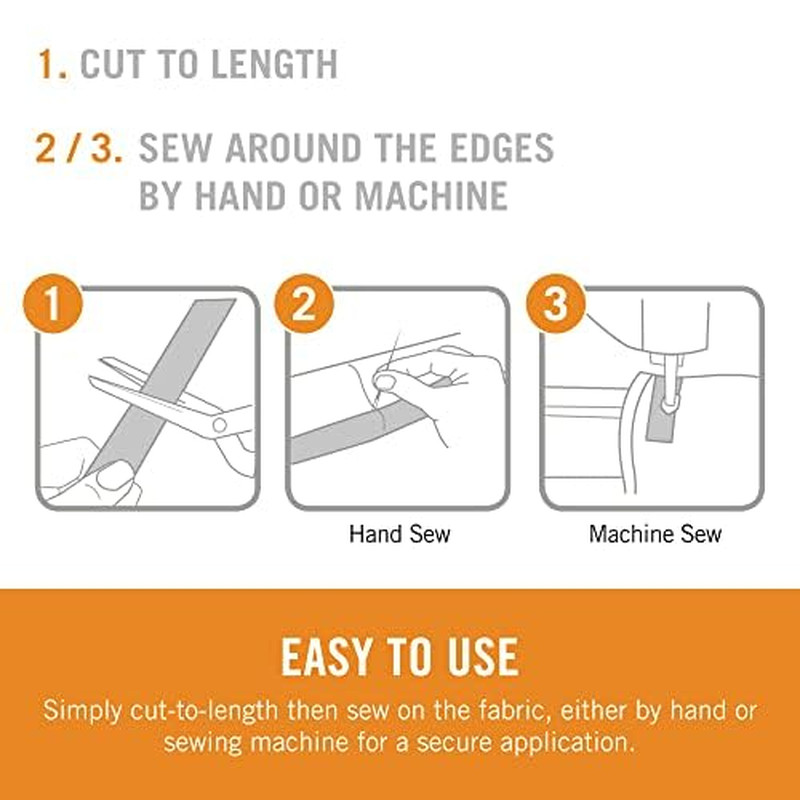 Brand Sew on Tape 5Ft X 3/4 in for Fabrics Clothing and Crafts, Substitute fo...