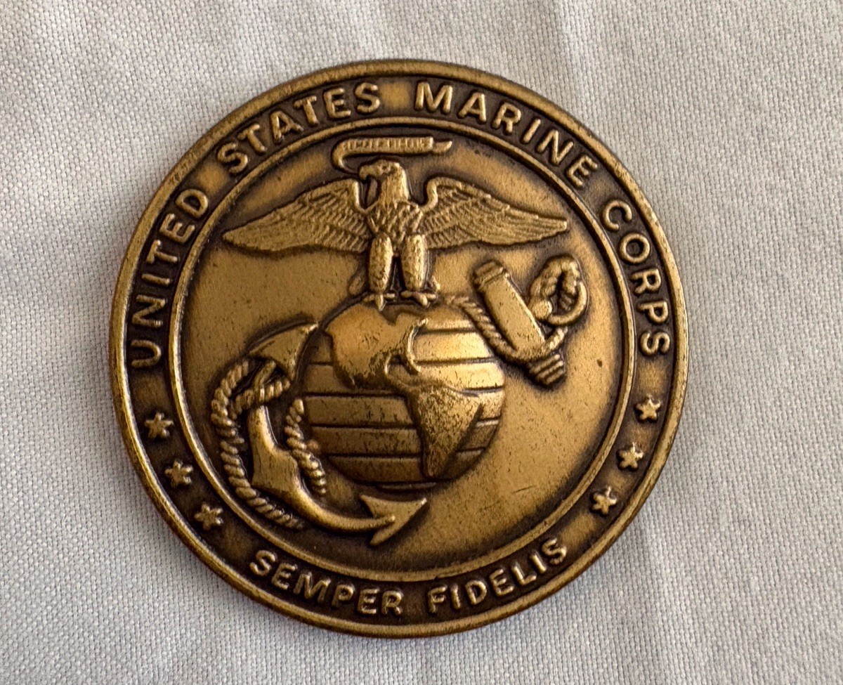 United States Marine Corps Iwo Jima Challenge Coin Bronze Valor USMC Leatherneck