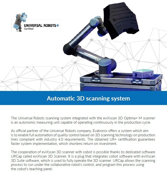 Evixscan Quadro + dual range 3D scanning system