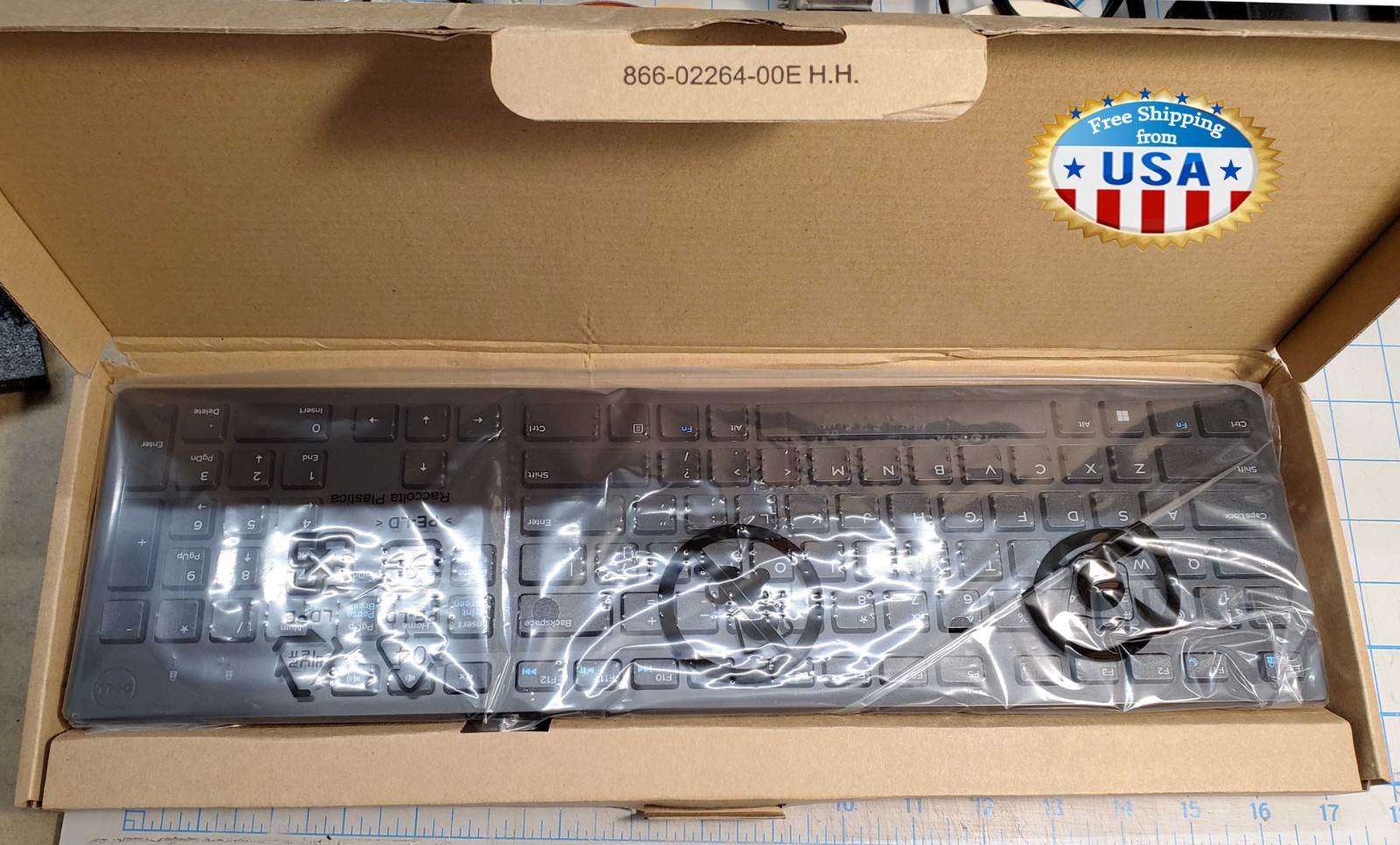 Dell KB216BK-US , Brand New Wired Slim Keyboard.  Black Color,  Origin pack Box