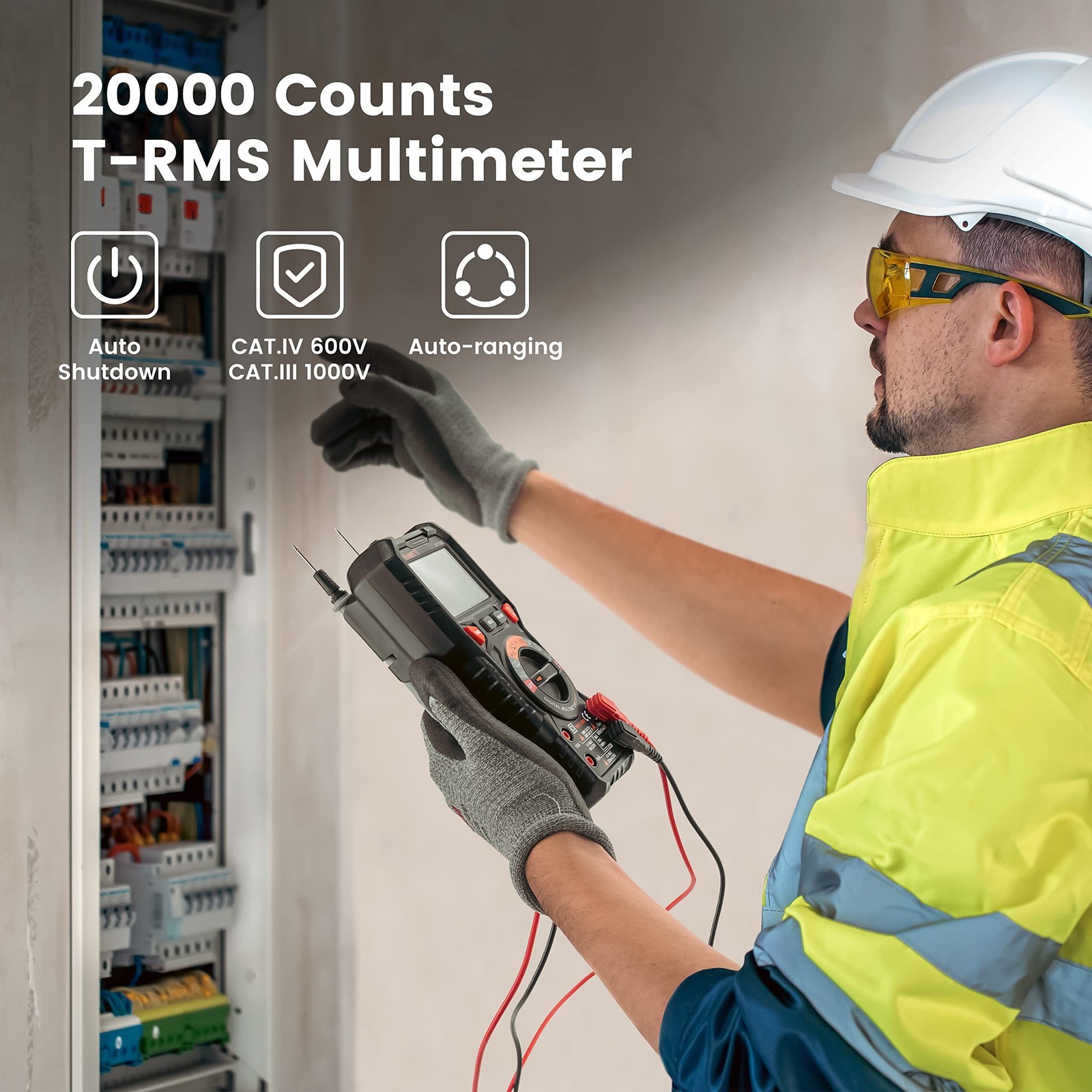 KAIWEETS HT118E Digital Multimeter TRMS 20000 Counts with Higher Resolution A...