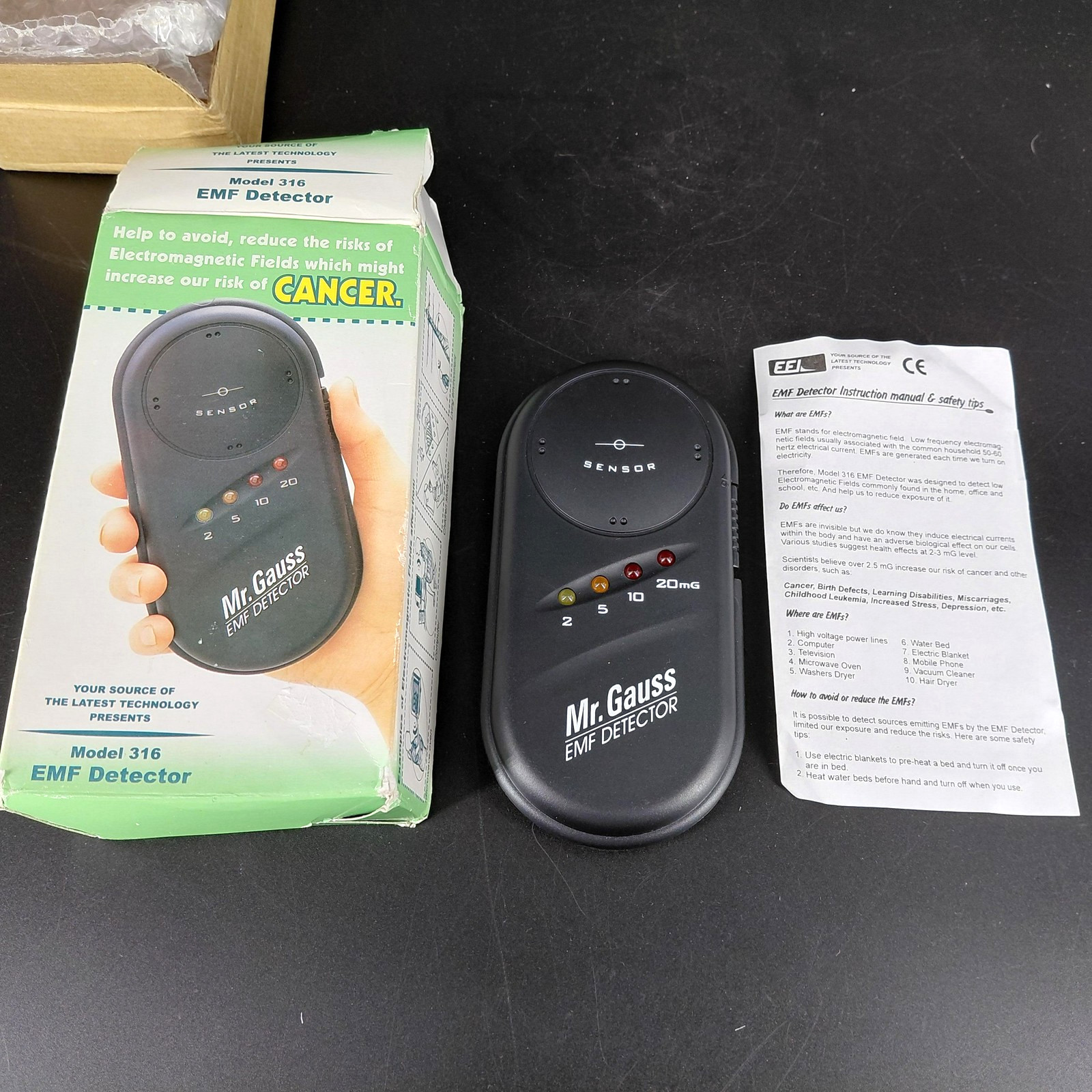 EFL Mr Gauss EMF Detector Handheld Meter Electromagnetic Tester 2 5 10 20 MG EM