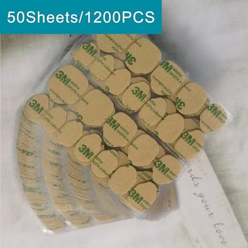 Nail Adhesive Tabs Transparent Double Side Nail Sticky Tabs, 1200PCS Press On