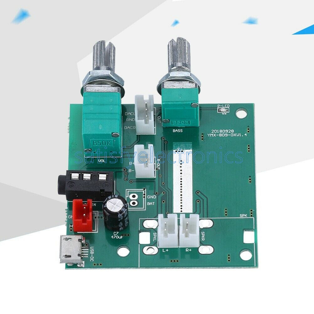 5V 2.1 Digital Power Amplifier Board 20W Bluetooth 5.0 Channel Stereo Amp -