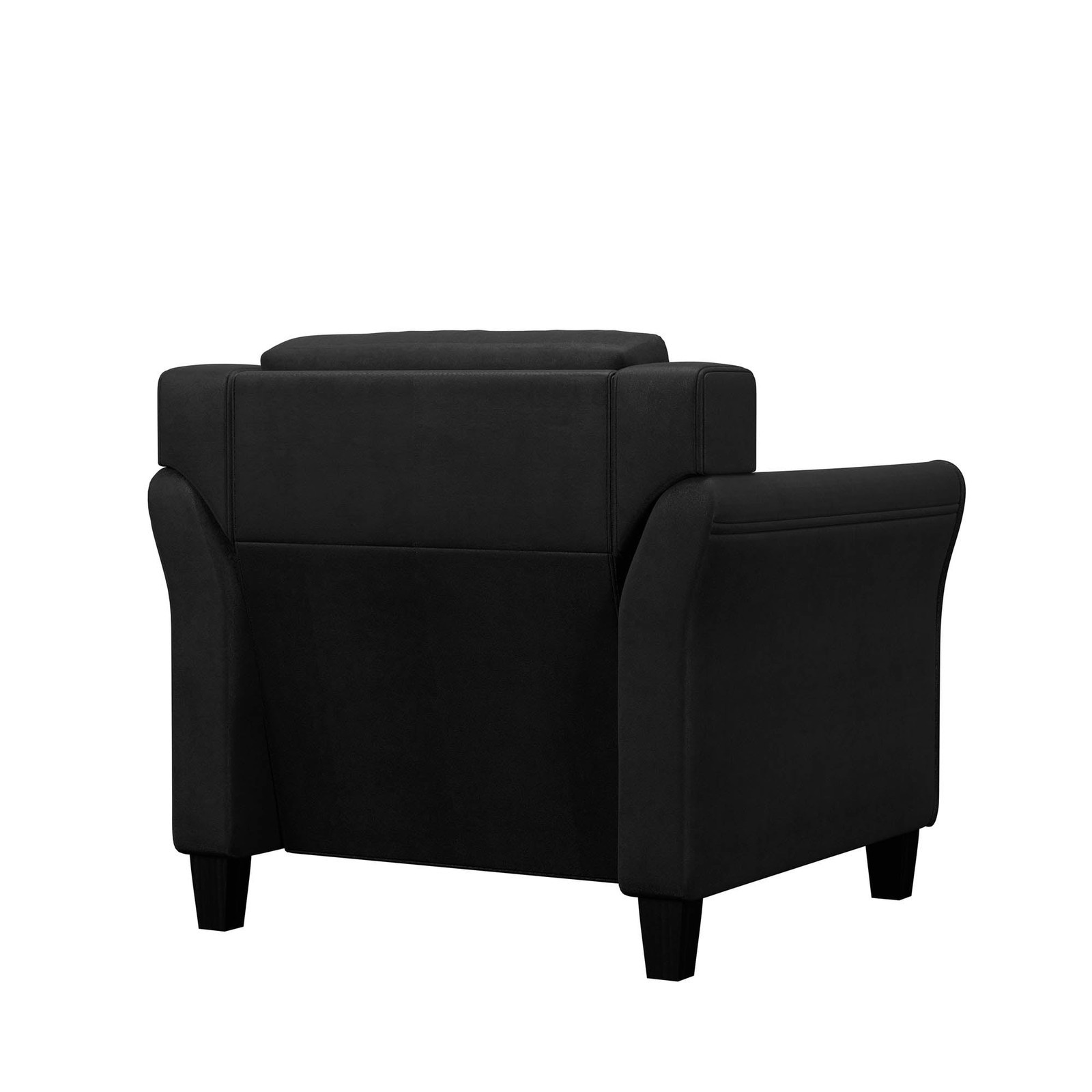 Taryn Club Chair Accent Chair Living Room Single Sofa Padded Seat, Black Fabric