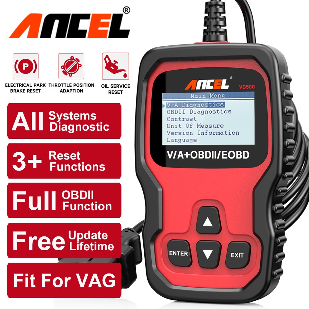 For VAG Automotive All System OBD2 Scanner Diagnostic Tool Oil Reset TPMS EPB