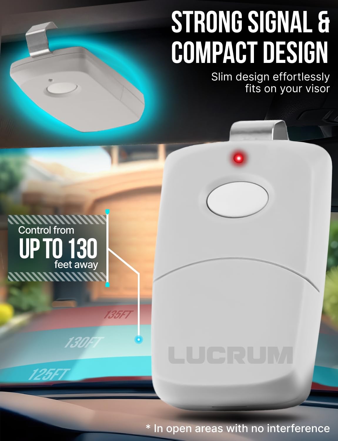 Lucrum for Linear 3089 Multicode Gate Opener Remote - 300 MHz 10 Dip Switch G...