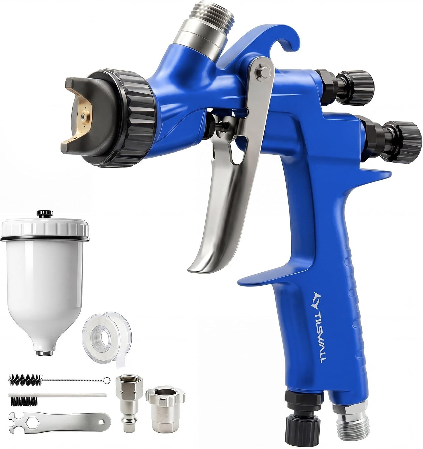 Tilswall Pinto LVLP Spray Gun, Ultral-Long Service Life with All-Stainless Steel