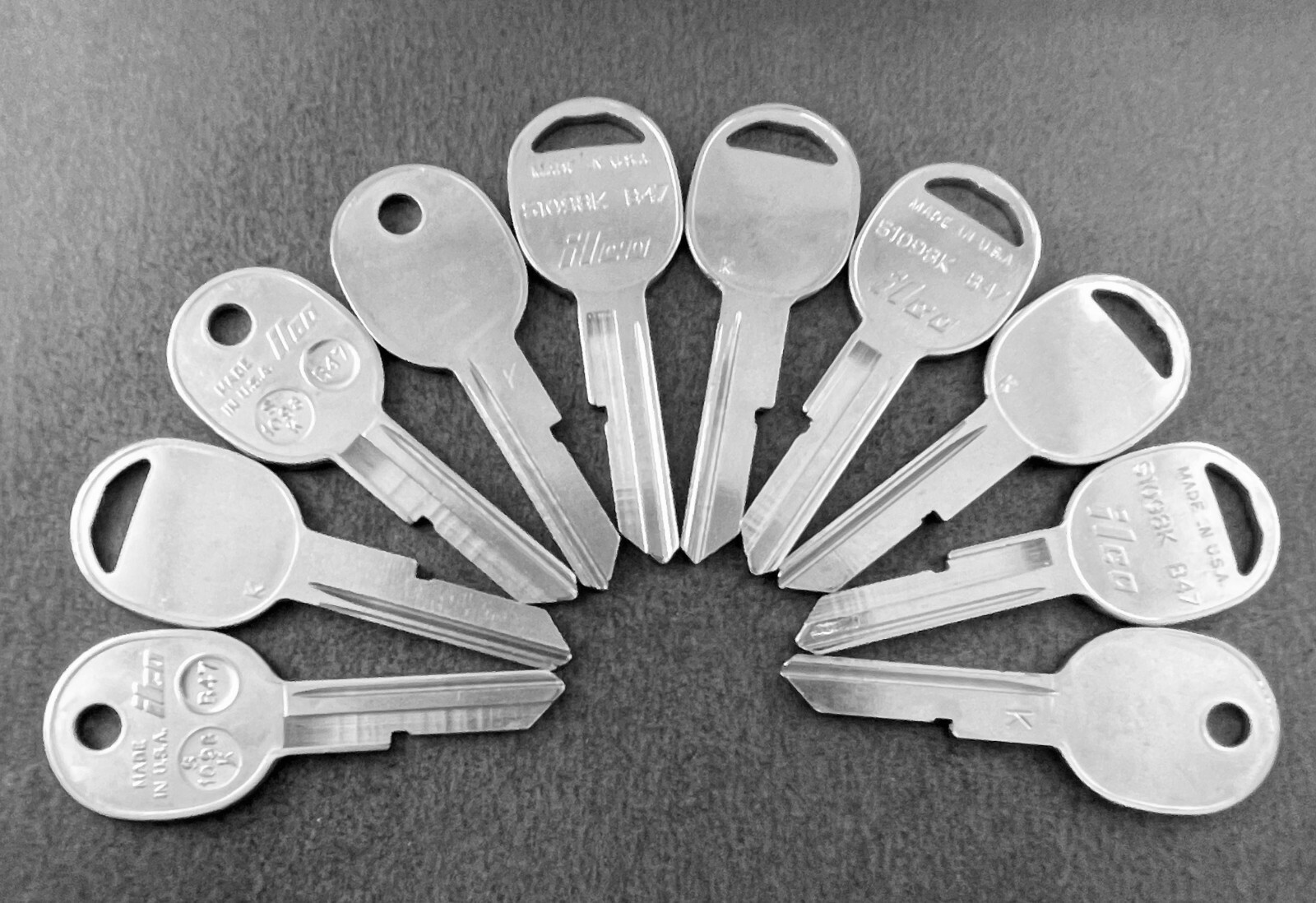 Lots of B47 S1098K GM-13E OBR10K Key Blanks for GM 320471 K Keyway