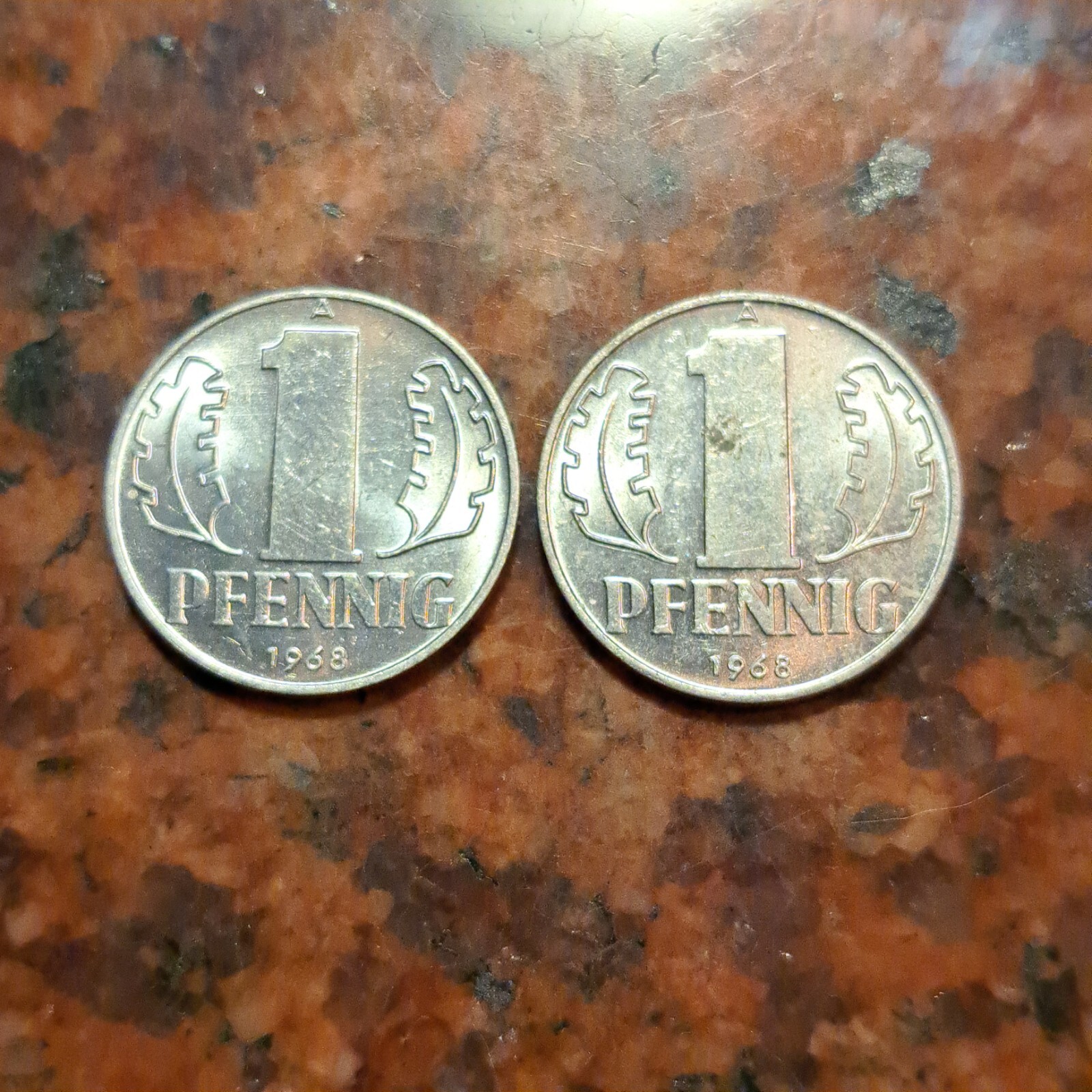 1968 GERMANY 1 PFENNIG COIN (1 COIN PER SALE PICKED AT RANDOM) - #B5111