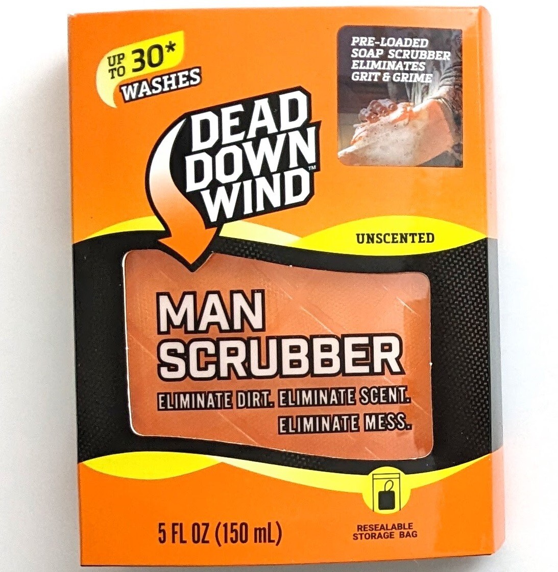 Dead Down Wind Man Scrubber Removes Scent before Hunting 2 pack