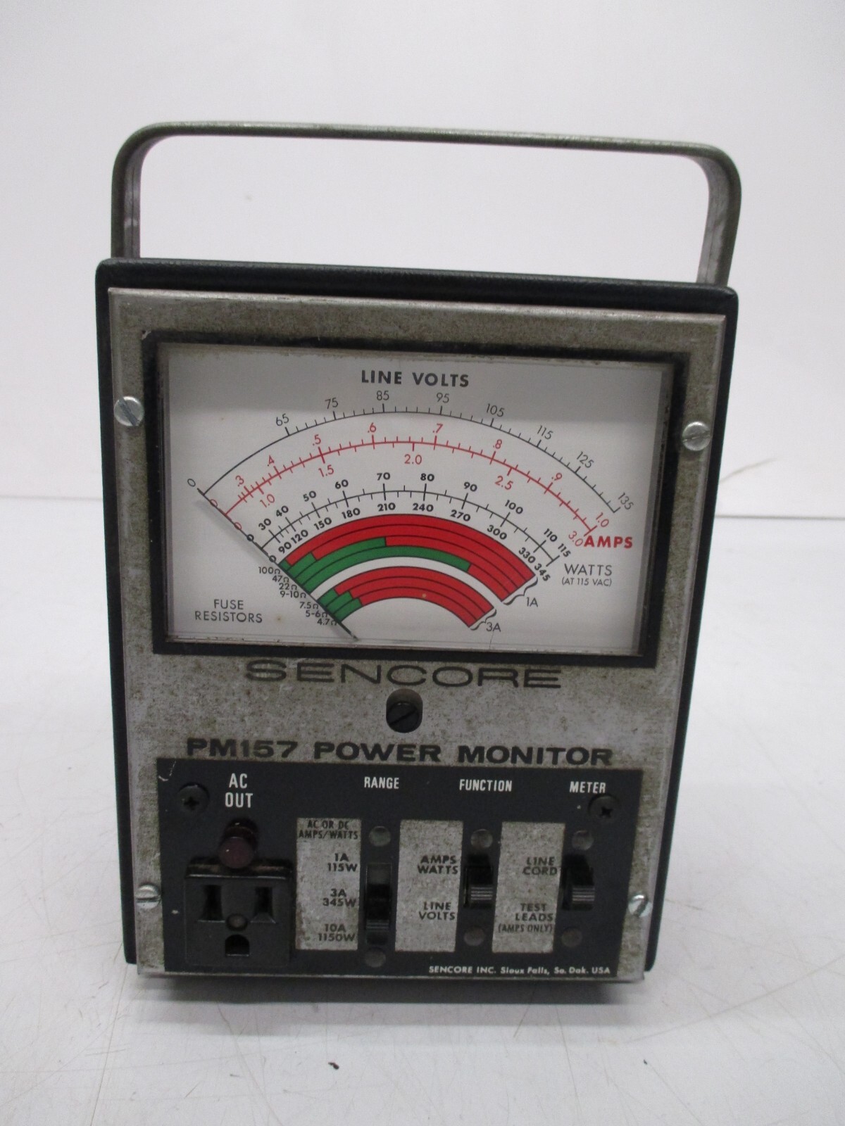 Vtg Sencore Model PM157 Power Monitor Meter Tool As Is