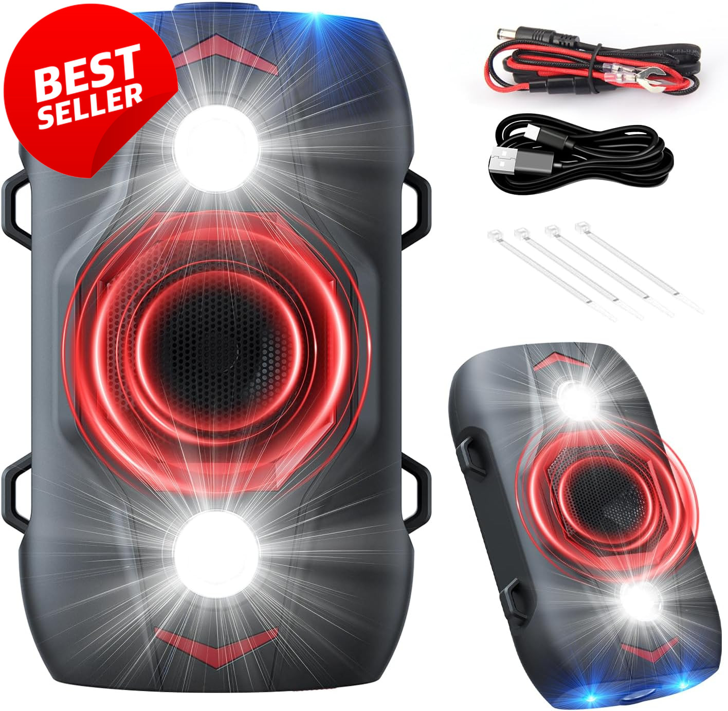 Ultrasonic Rodent Repellent Car Engine USB LED Mouse Rat Deterrent 2 Pack - US