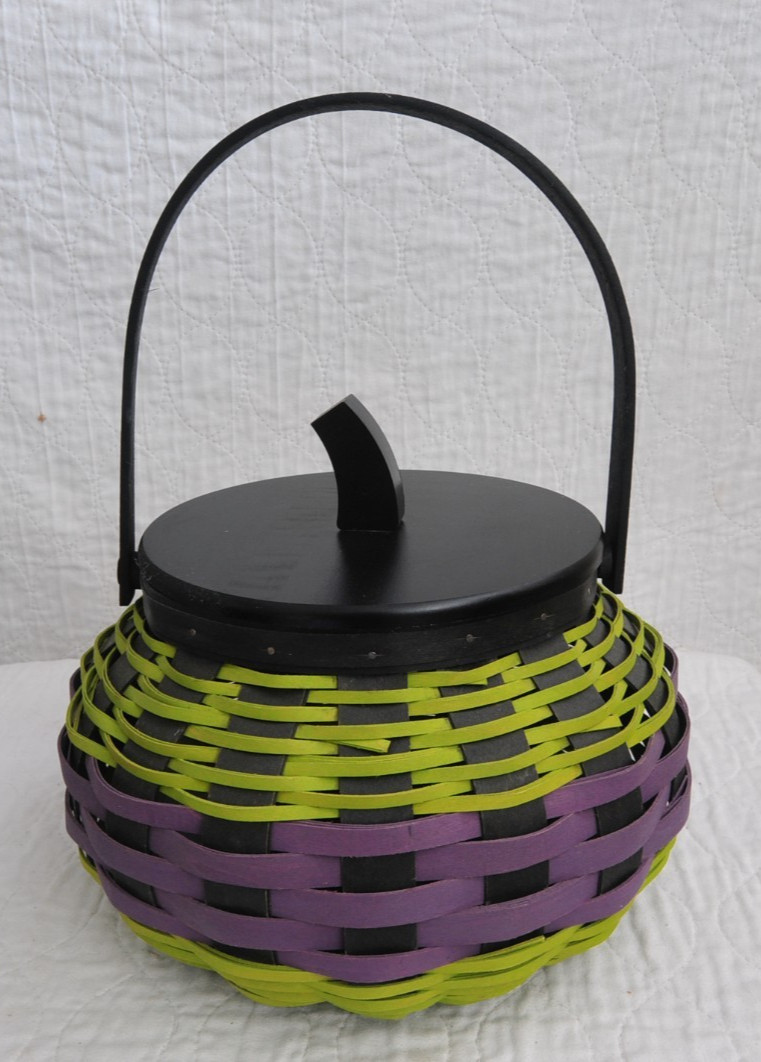 Longaberger 2016 Pumpkin Basket with Swing Handle and Lid "VGC"
