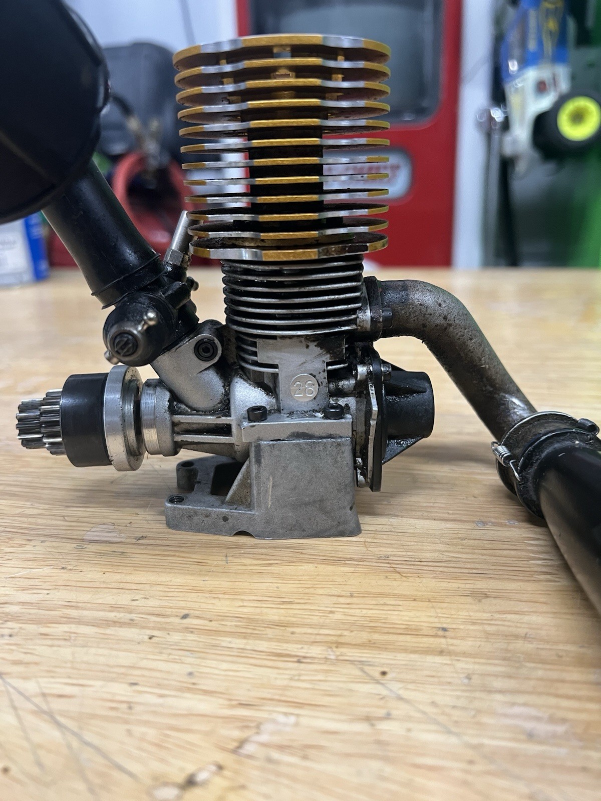 Team Associated Monster GT MGT .28 Nitro Engine SH Engines Style With Exhaust