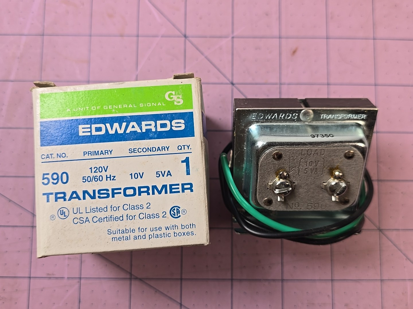 NOS EDWARDS 590 Transformer 120V 10V 5VA