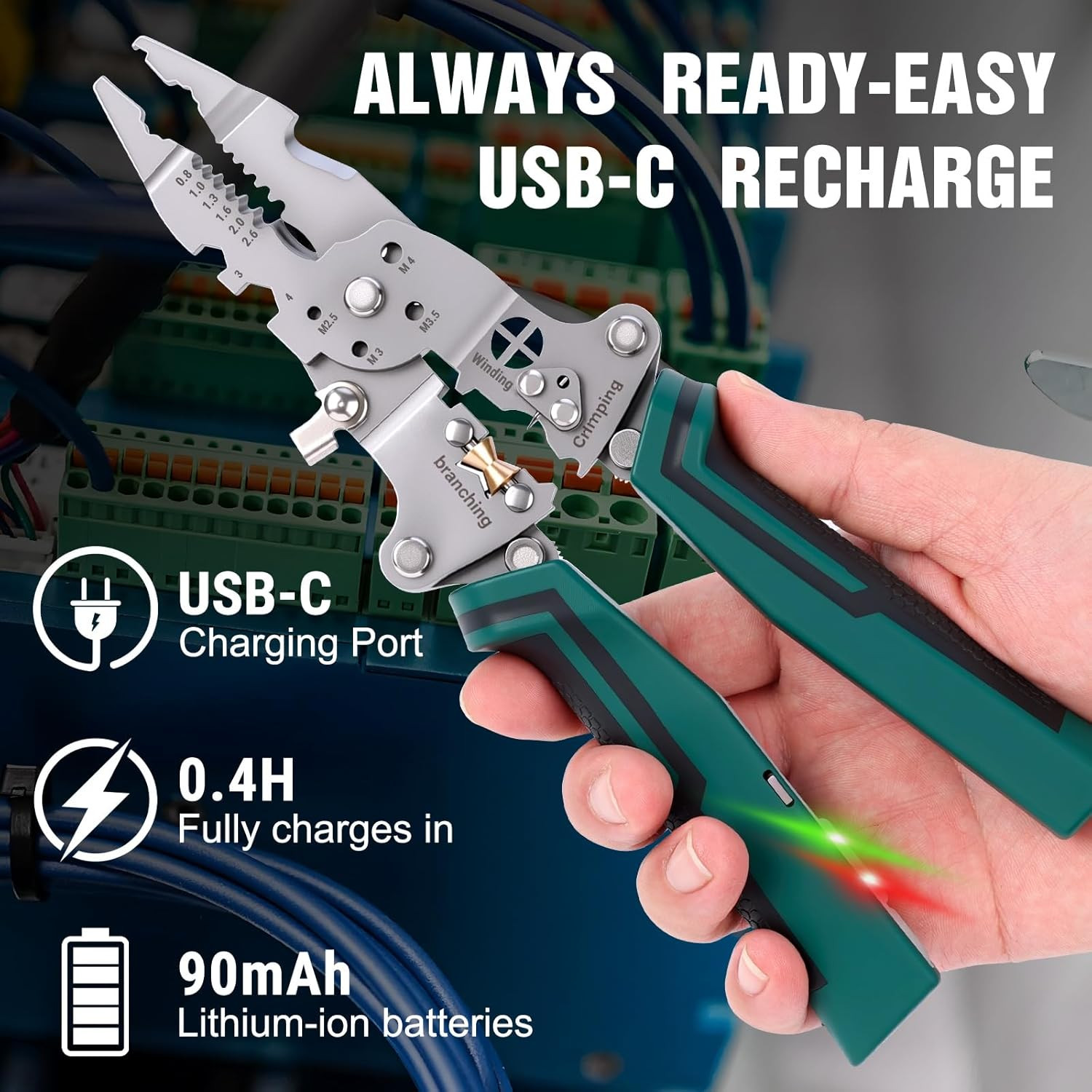 Multi-Function Foldable Wire Stripper with Voltage Tester Professional Foldable